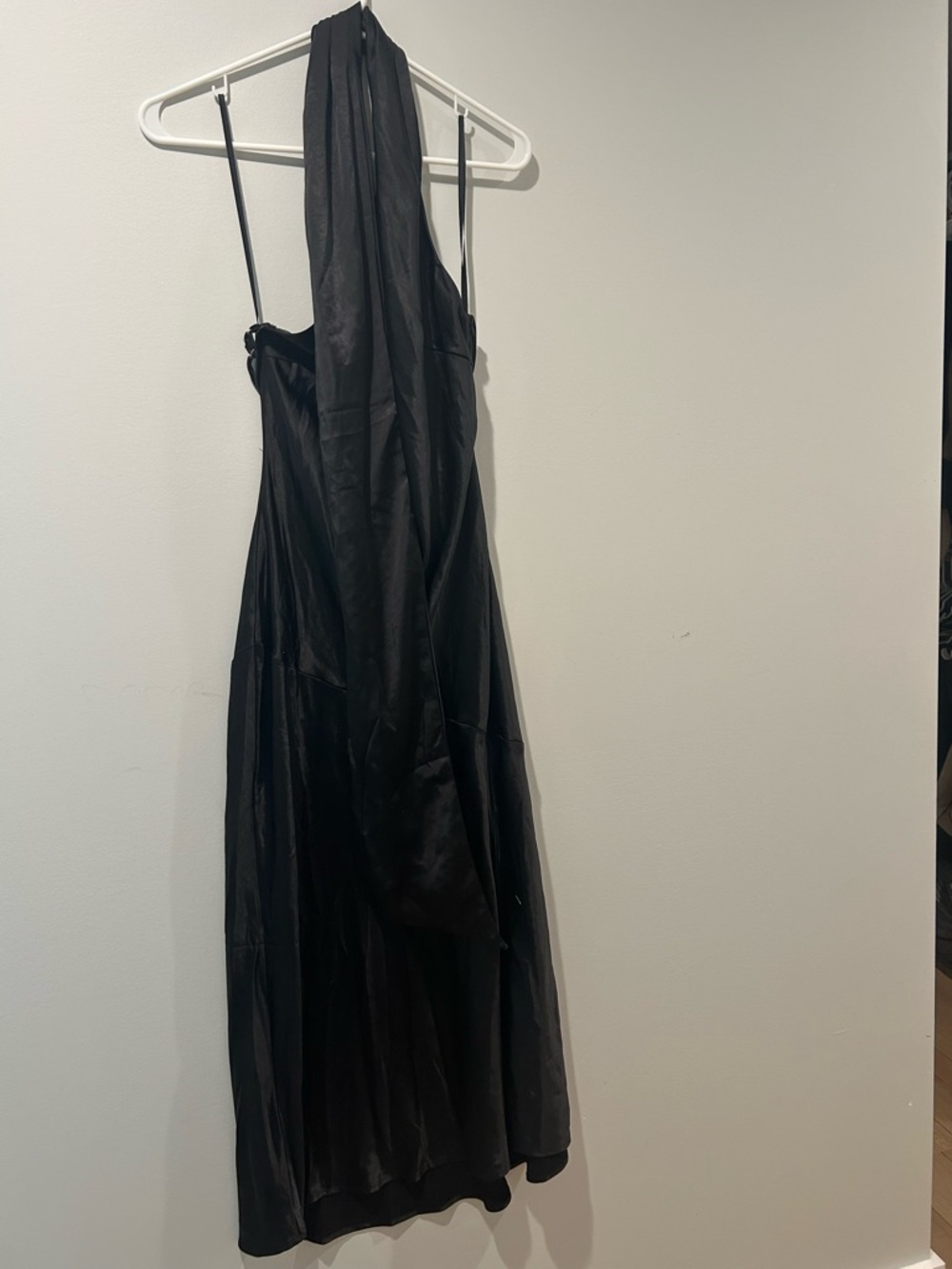 SOLD OUT Selfie Leslie Black Italian Summer Tie Neck Midi/Maxi Dress Black - Picture 5 of 10